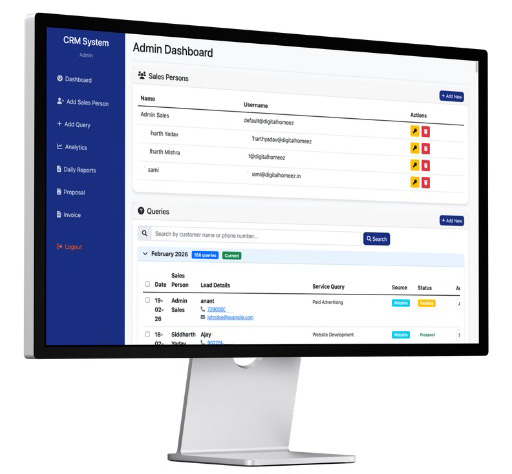 View Sales Dashboard - Real Estate CRM