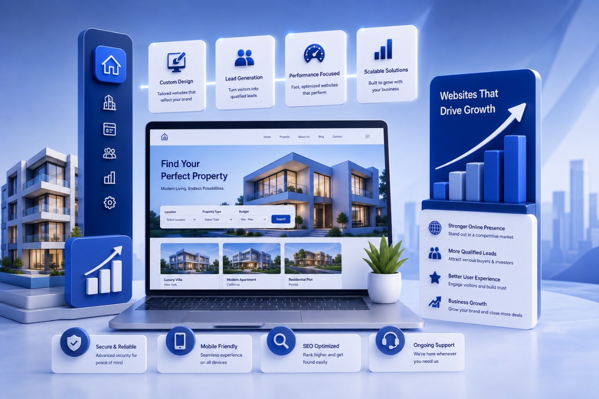 real estate web development in lucknow